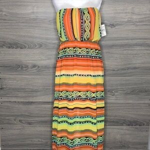 Ruby Rox Boho Strapless Dress Size Small